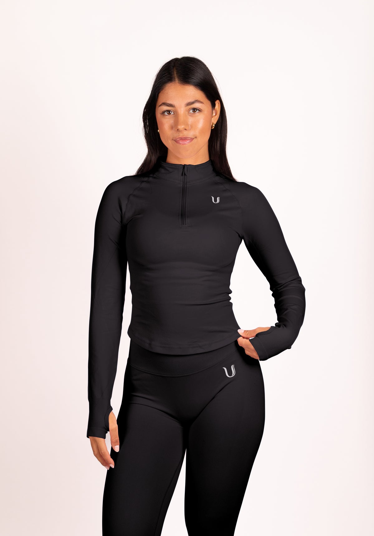 Beau Half Zip Long Sleeve Top Black - Women's sportswear image 5