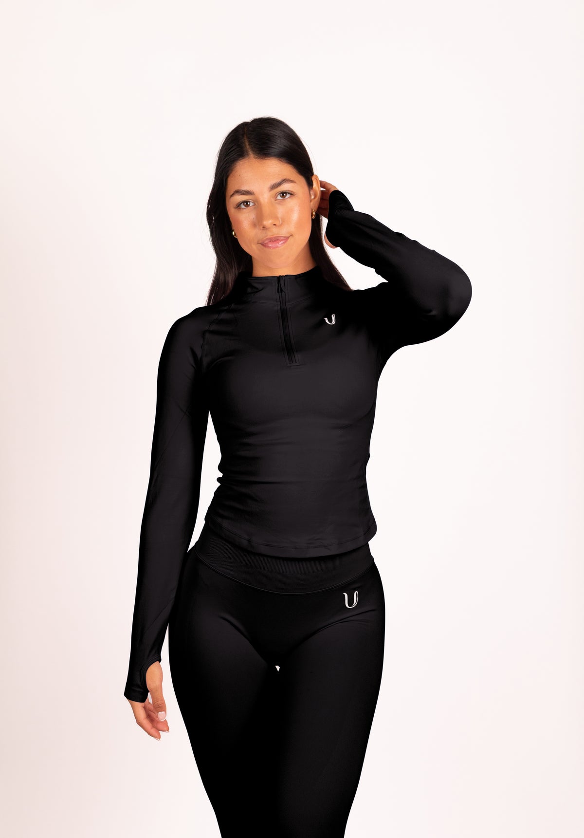 Beau Half Zip Long Sleeve Top Black - Women's sportswear image 12