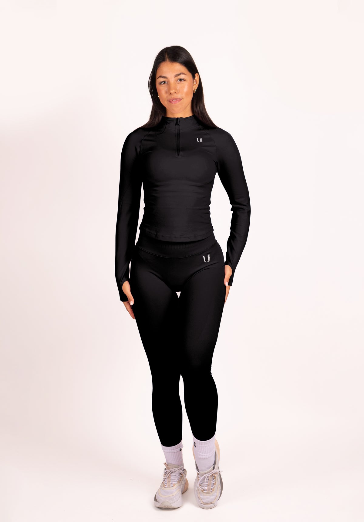 Beau Half Zip Long Sleeve Top Black - Women's sportswear image 7