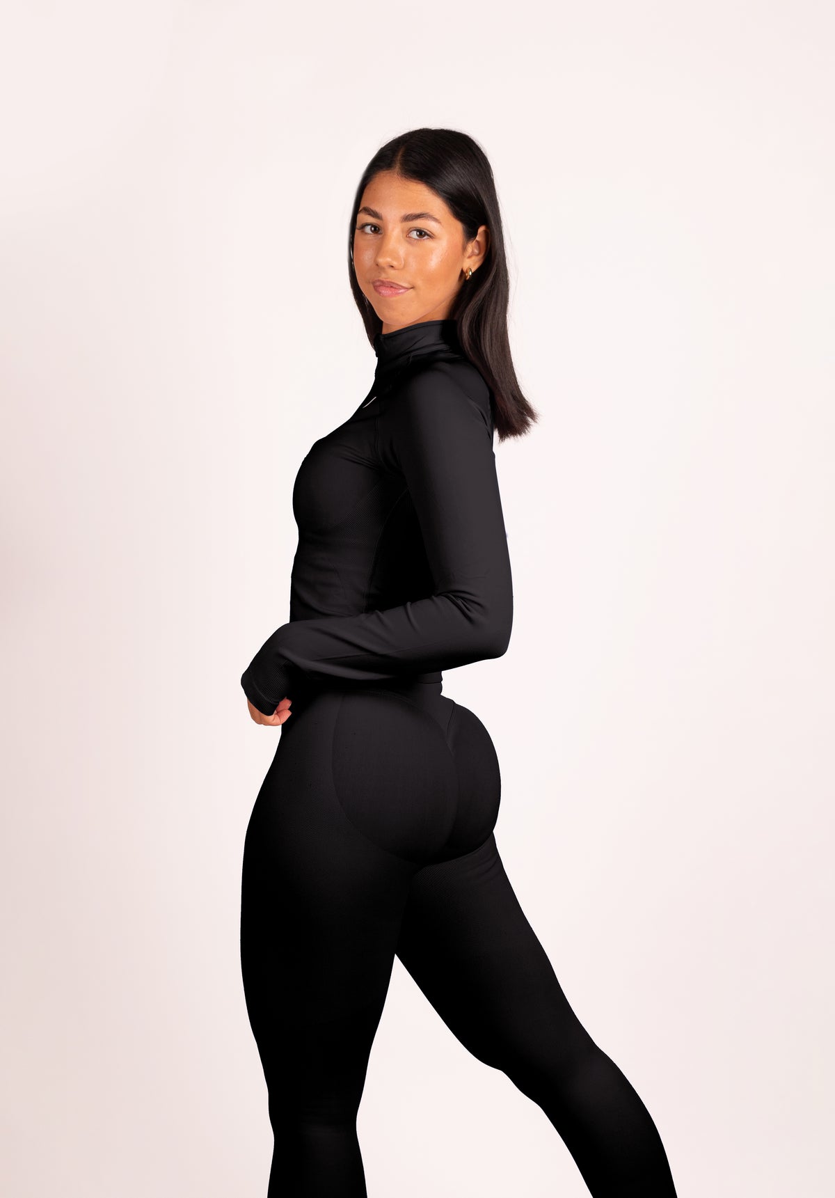 Beau Half Zip Long Sleeve Top Black - Women's sportswear image 6