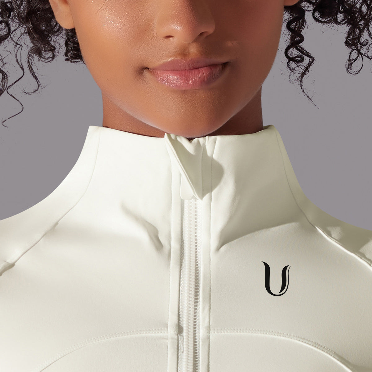 Chloe | Performance Zipper Jacket - Ivory