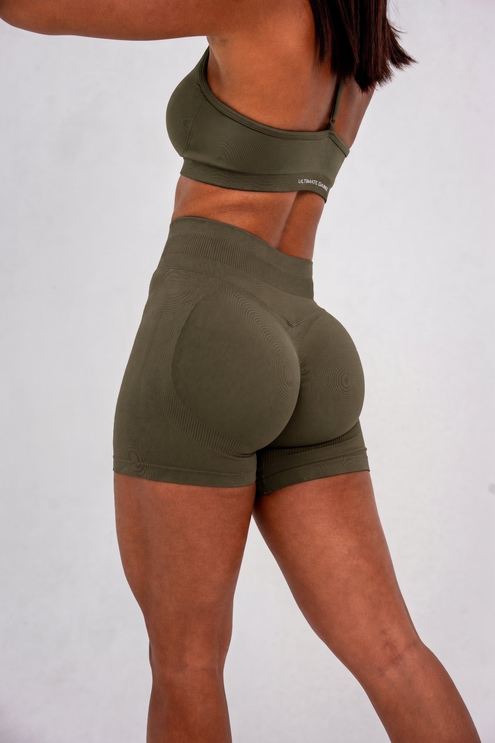 Luna | Premium Seamless Scrunch Short - Groen