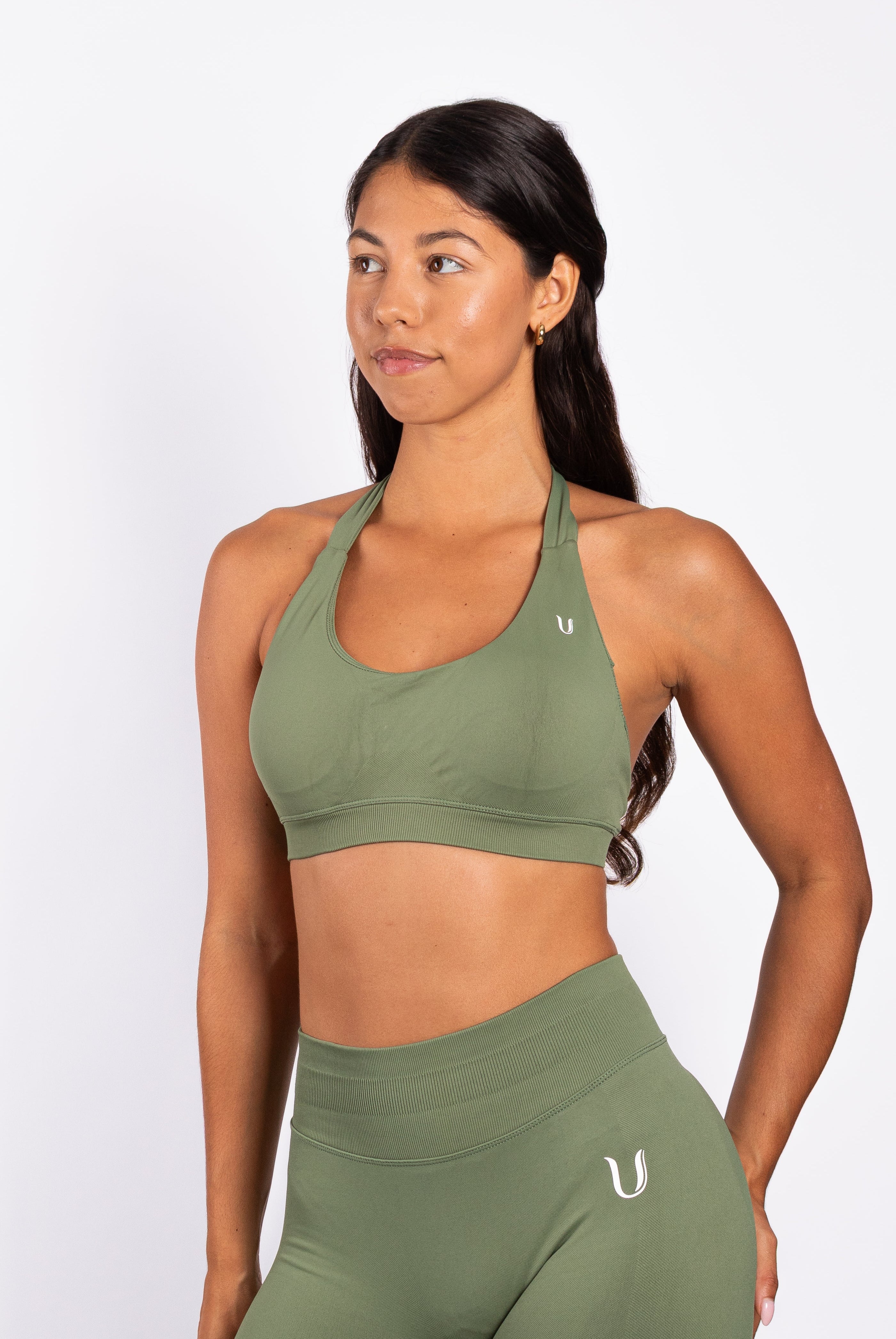 Beau | Halter Support Bra – Green
