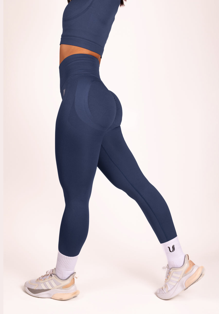 Leonie | Premium Scrunch Leggings - Dark Blue