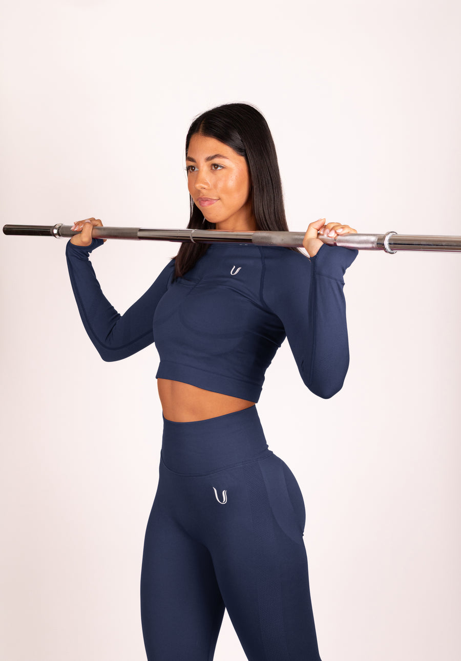 Leonie | Long Sleeve Top - Dark Blue