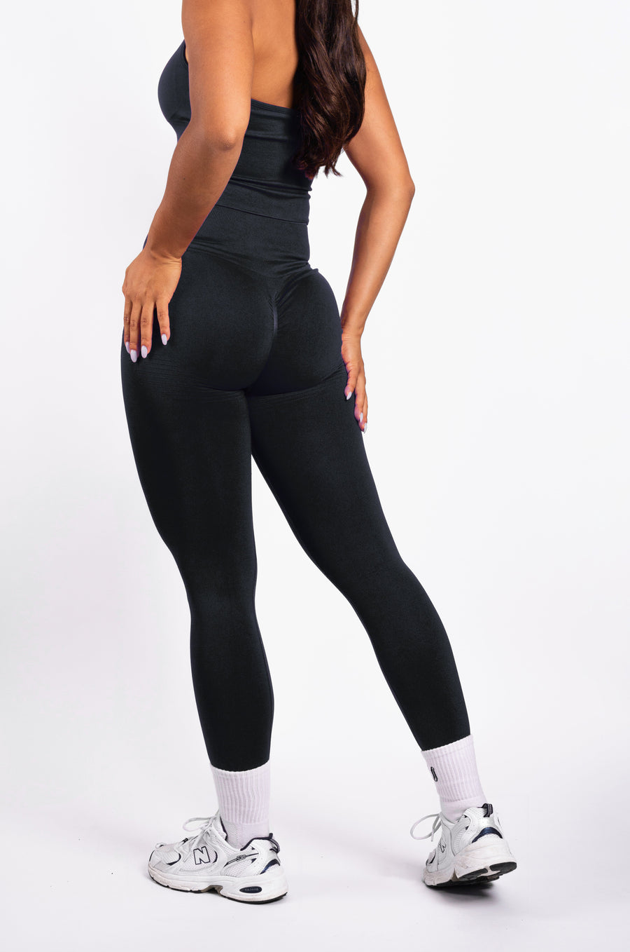 Bibi | Ribbed Seamless Legging – Black