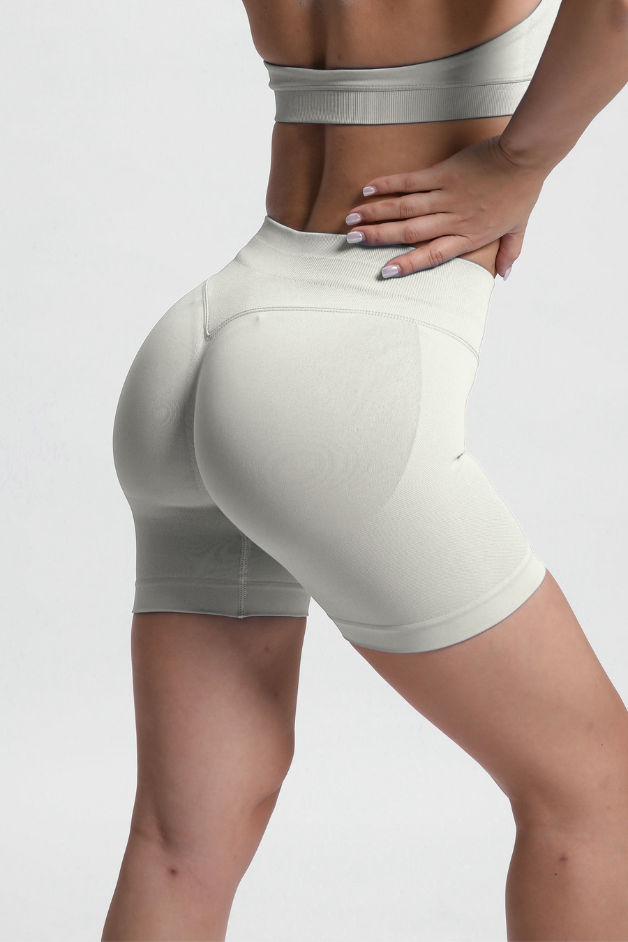 Beau | Premium High Performance Scrunch Shorts - Ivory